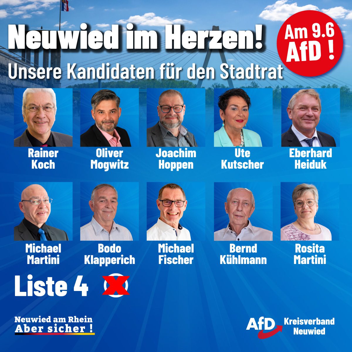AfD-Kandidaten für den Stadtrat Neuwied