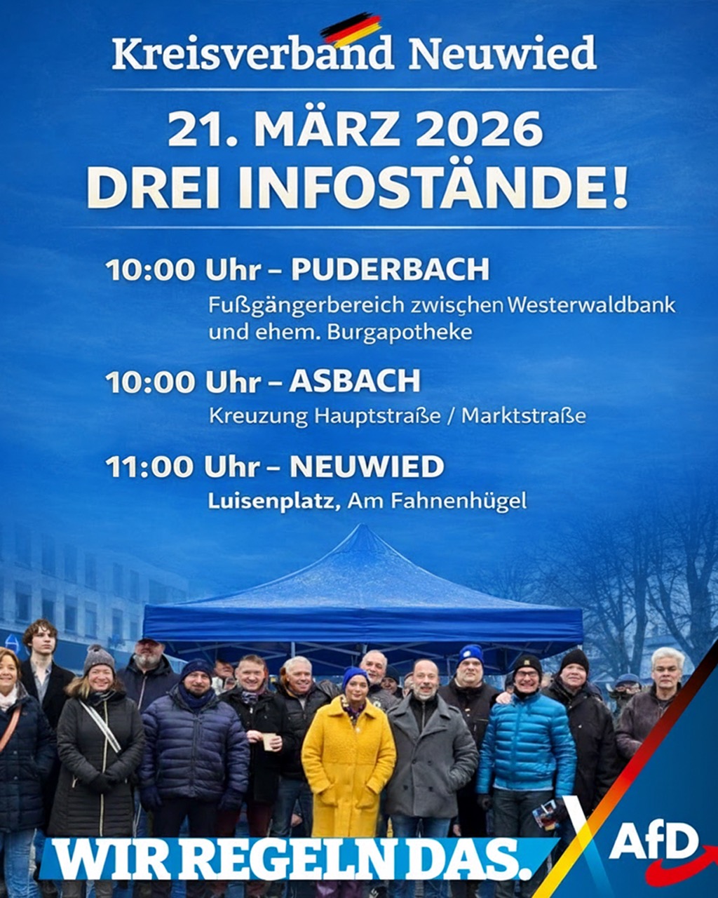 21. März 3 Infostände