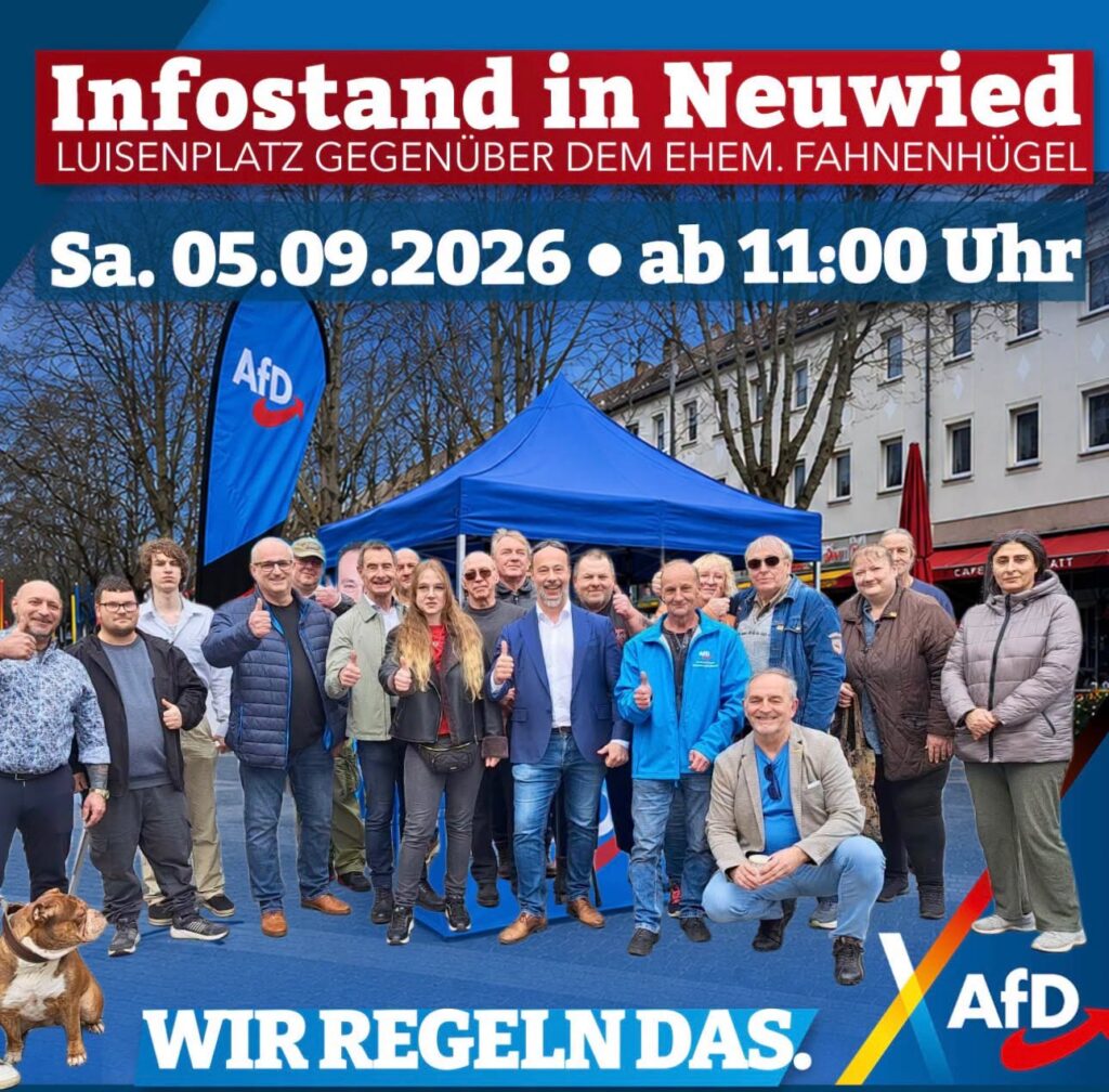 Infostand am 5.9. in Neuwied